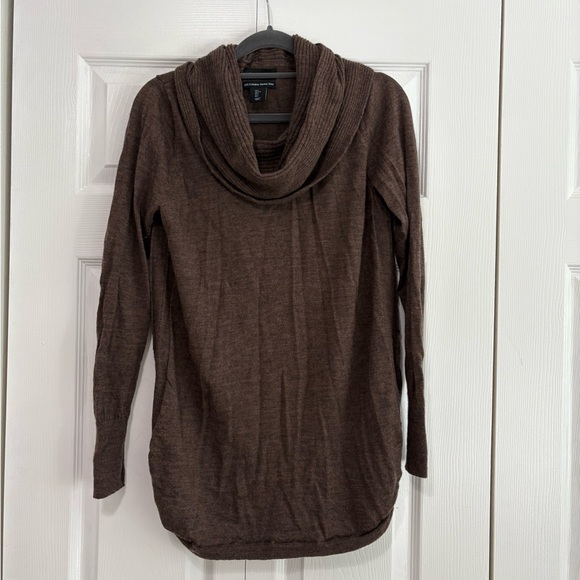 Cynthia Rowley Sweaters - Cynthia Rowley Chocolate Cowl Neck Extra Fine Merino Wool Sweater